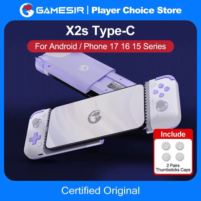GameSir X2s Mobiele Gamepad Android IOS iPhone 17 16 15 Gamecontroller voor Mobiele Telefoons Cloud Gaming Xbox Game Pass STADIA X2s Type C
