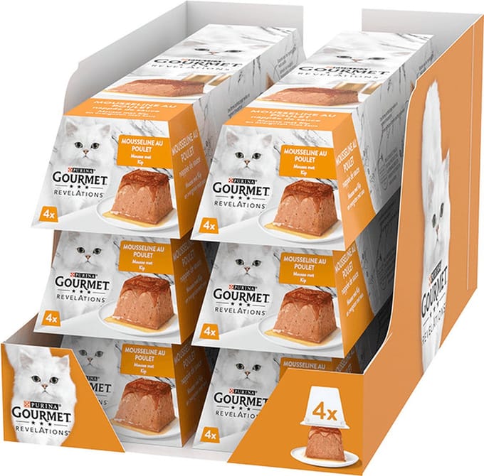 6x Gourmet Revelations - Mousse Kip - Kattenvoer - 4x57g