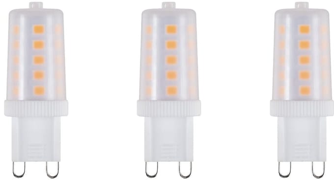 SPL G9 LED Lamp 3W - Warm Wit - 320lm - LED Buislamp T17 - Mat - 3 Stuks - 2700K - 230 Volt