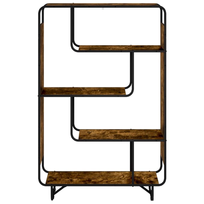 vidaXL - Highboard - Gerookt - eiken - 93.5 - x - 37.5 - x - 144 - cm - Bewerkt - hout