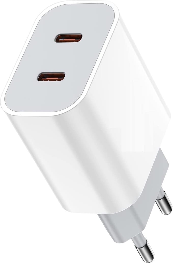 USB-C Lader 2 Poorten - Oplader - 35W Snellader - USB C Adapter voor S24, S23, S22, S21, S20, Fold, Flip, A9 Plus, Ultra