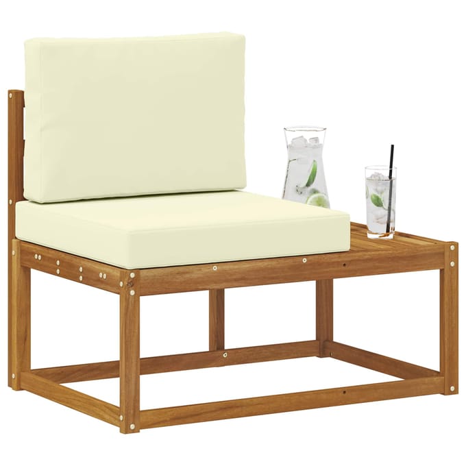 vidaXL - Buiten - eindsofa - Naturel - 91 - x - 63 - x - 73 - cm - Massief - Acacia - Hout