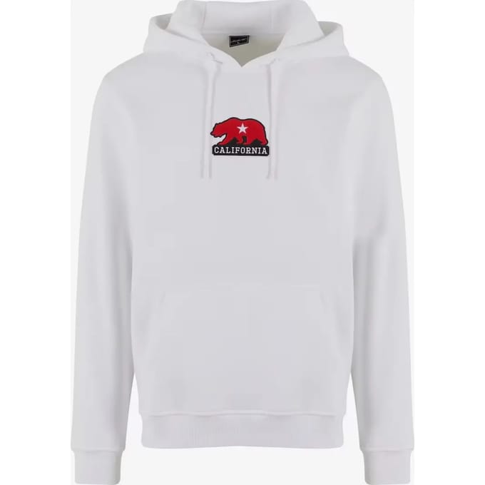 Mister Tee - California Bear Patch Hoodie/trui - L - Wit