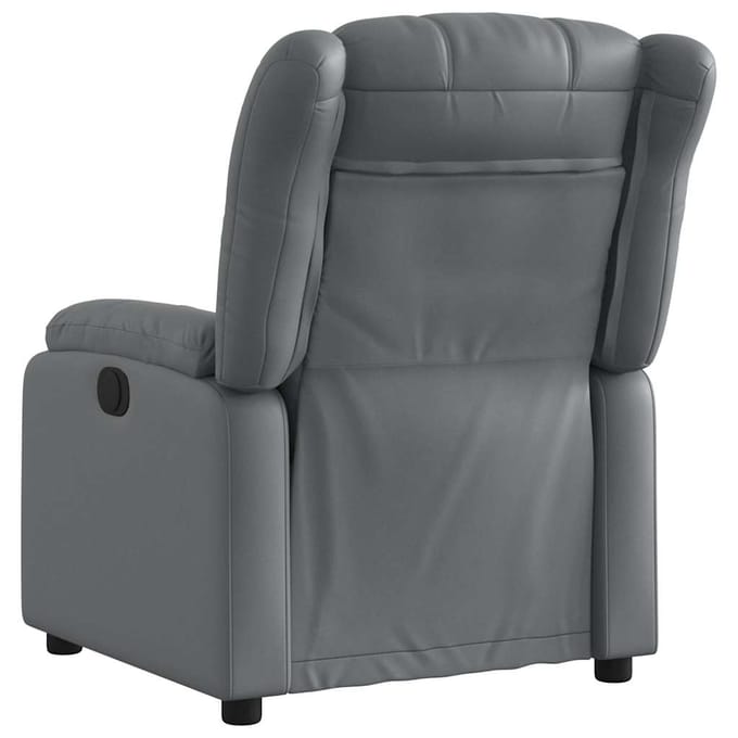vidaXL - Fauteuil - verstelbaar - kunstleer - grijs