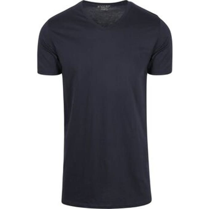 Slater 2-pack T-shirt Basic Extra Lang V-neck Donkerblauw (navy) - Maat M - Heren - Extra lange T-shirts