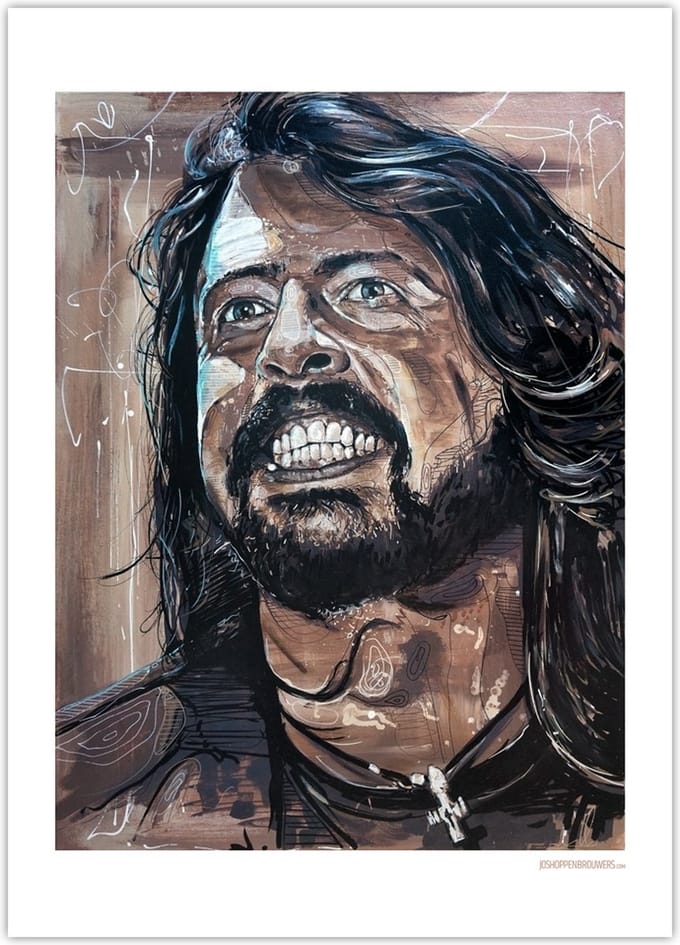 Dave Grohl 02 poster 50x70 cm