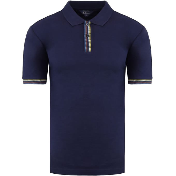 Ben Sherman Klep Rente Heren Navy Poloshirt