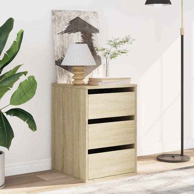 vidaXL - Ladekast - 40x41x58 - cm - bewerkt - hout - sonoma - eikenkleurig