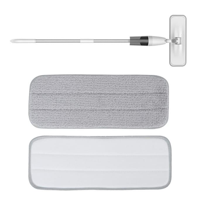Chiffon de Nettoyage Coton Serpillère Coussin de Rechange Lavable Chiffons de Serpillère Convient pour Xiaomi Deerma gray