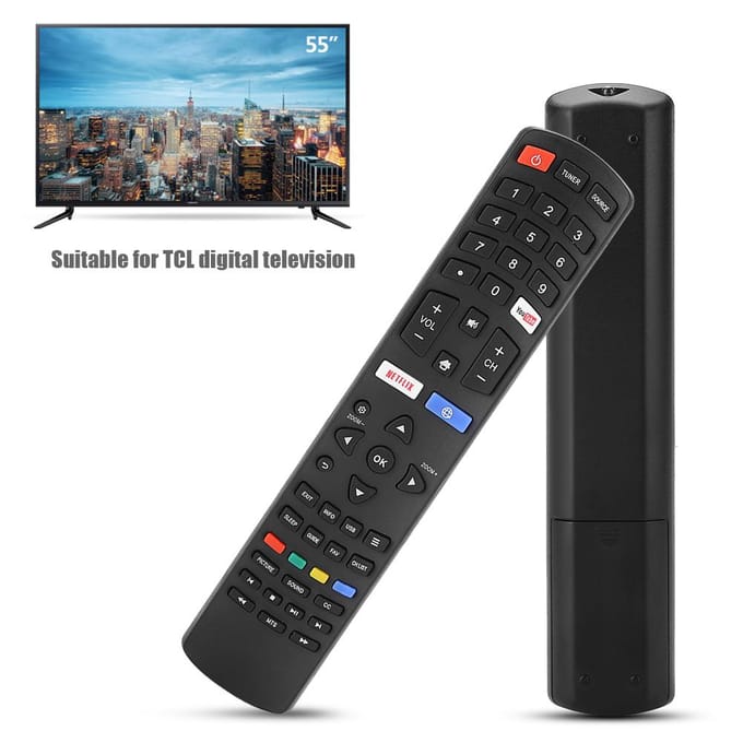 Télécommande de remplacement pour téléviseur TCL black