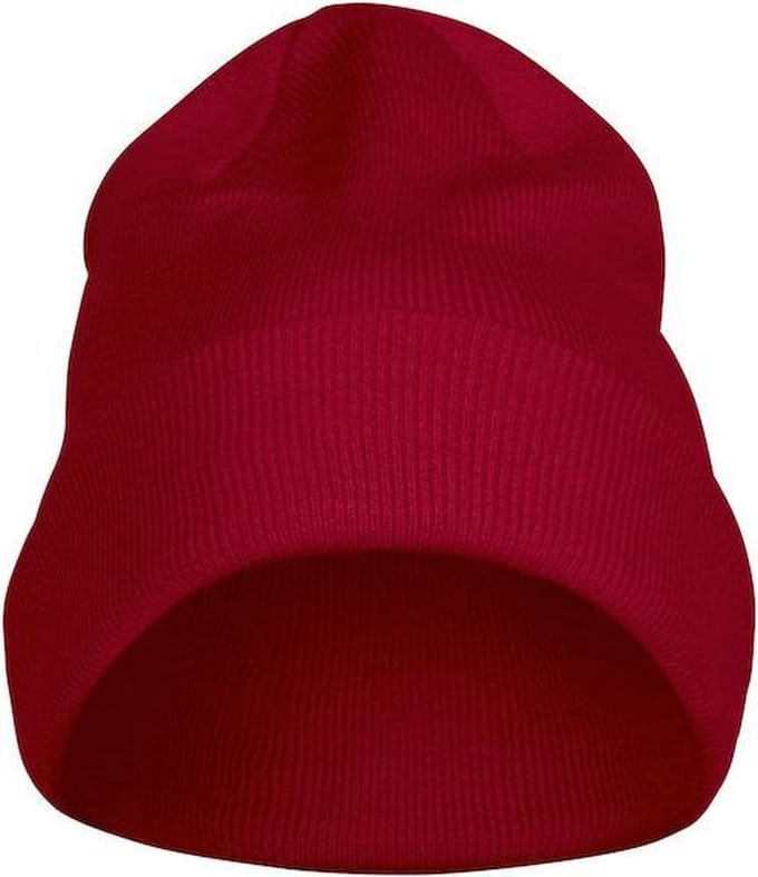 Printer Beanie - Muts - Unisex - dames - heren - Rood - one size - skimuts