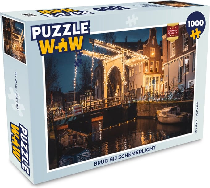 Puzzel Brug bij schemerlicht - Legpuzzel - Puzzel 1000 stukjes volwassenen