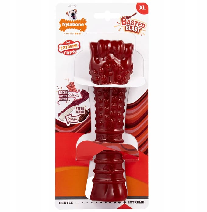 Nylabone Power Chew Basted Blast Bone XL - Hondenspeelgoed, Bacon & Steak
