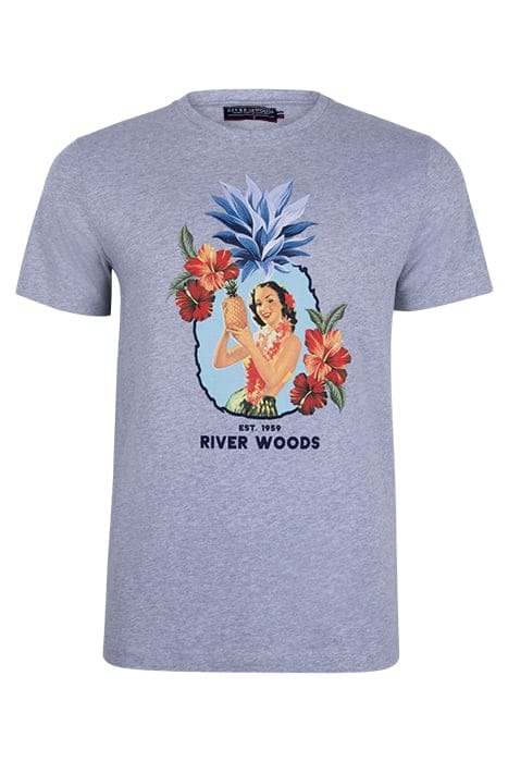 River Woods Basic Cotton T-shirt In Grey Taglia: S | T-shirt stampate Outlet | Uomo | Grigio