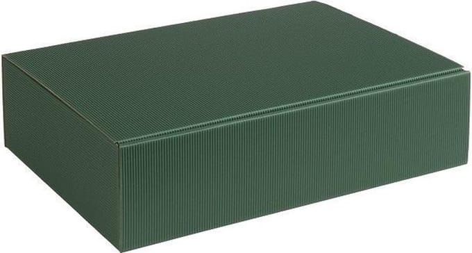 Wijndoos cadeauverpakking karton 36x26x9cmcm DONKERGROEN (35 stuks)