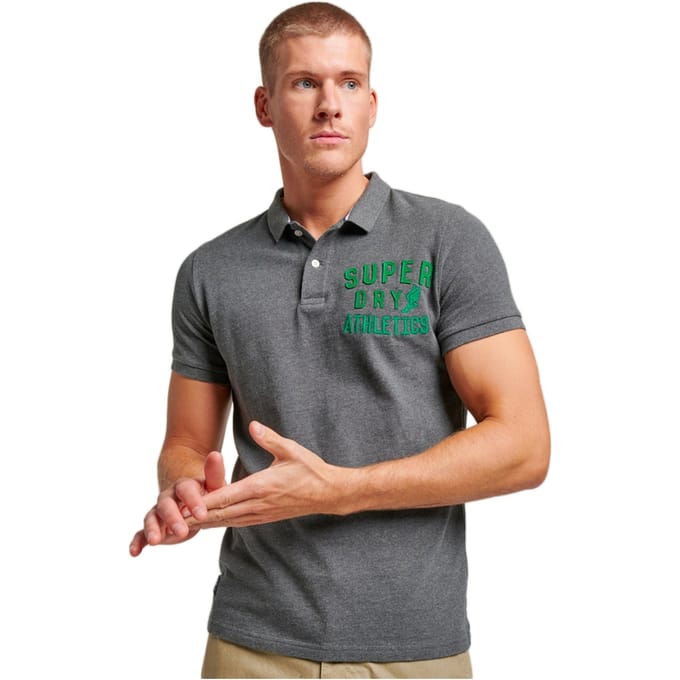 Superdry Vintage Superstate Korte Mouw Poloshirt Grijs S Man