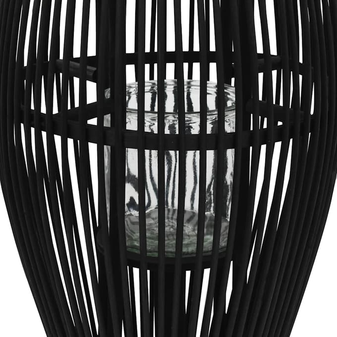 vidaXL - Lantaarnhouder - hangend - 60 - cm - bamboe - zwart