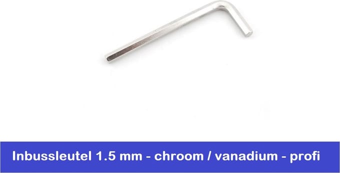 INBUSSLEUTEL 1.5 MM - CHROOM VANADIUM - STIFTSLEUTEL - DUITSE KWALITEIT - ATHLET