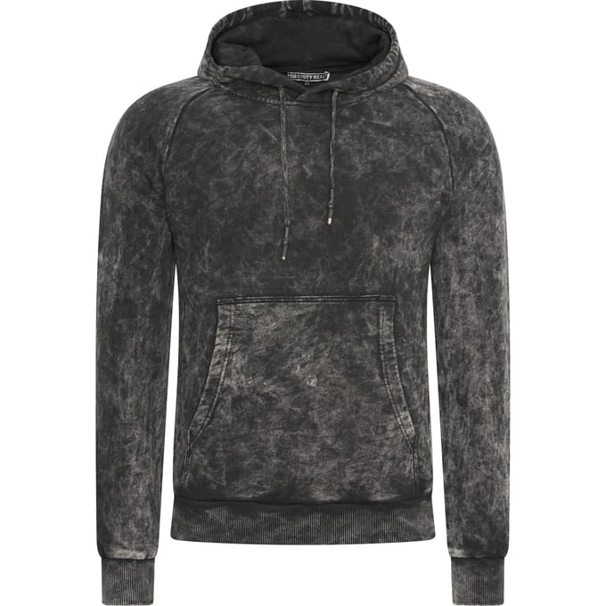 Gewassen hoodie met een used look