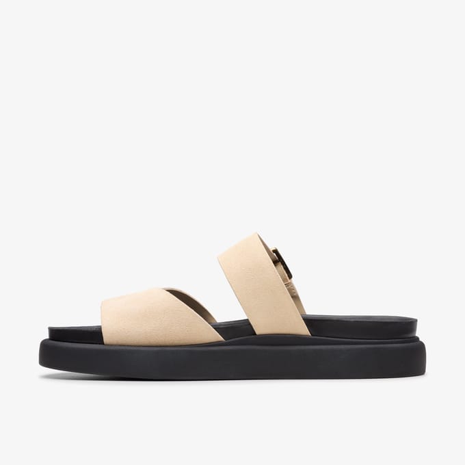 Aristella Mule Ecru Suède Sandalen