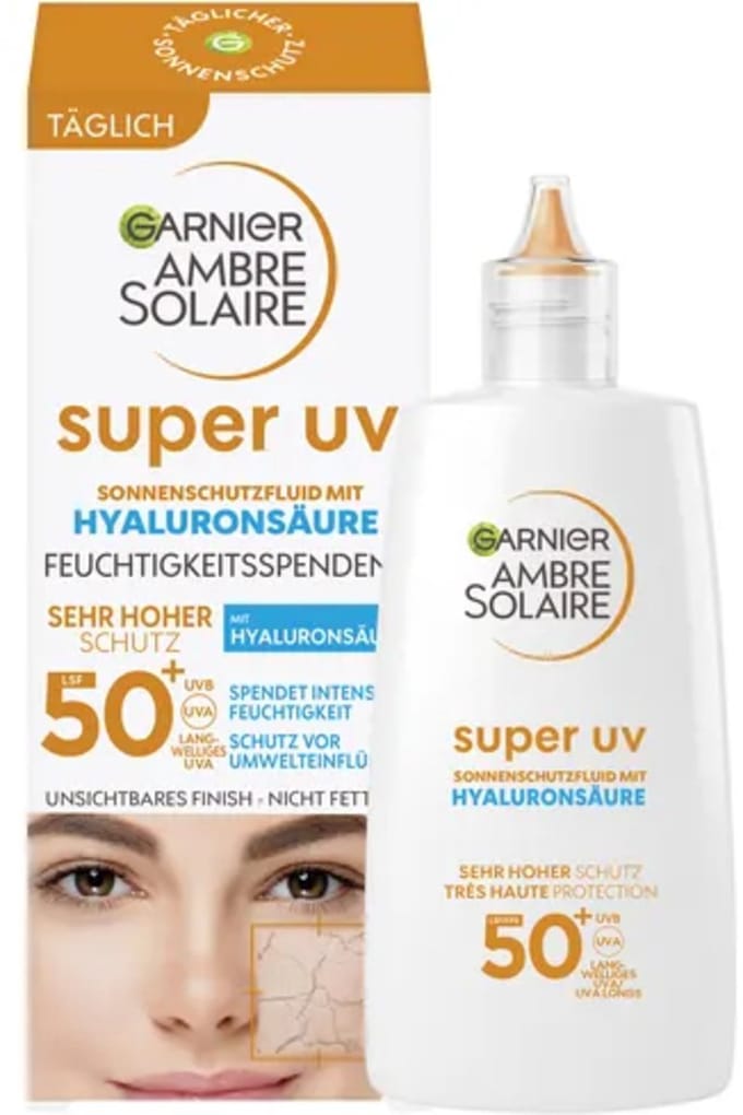 Garnier Ambre Solaire zonnefluid met hyaluronzuur, SPF 50+, 40 ml