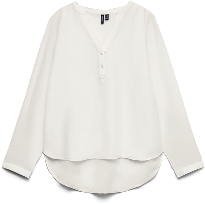 VERO MODA - VMKAJA LS V-NECK FOLD-UP TOP WVN - Dames - Blouses