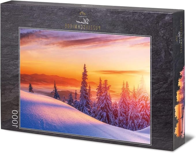 Winterlandschap Puzzel - Legpuzzel 1000 - Ontspanning Thuis - Premium Karton Kwaliteit - 68 x 48 cm - Natuurlijk
