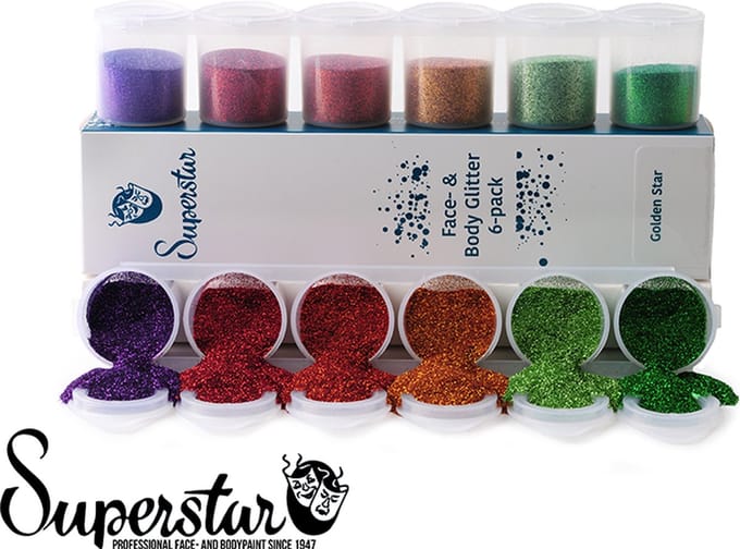 Superstar - Glitter 6-pack Golden star (90ml)