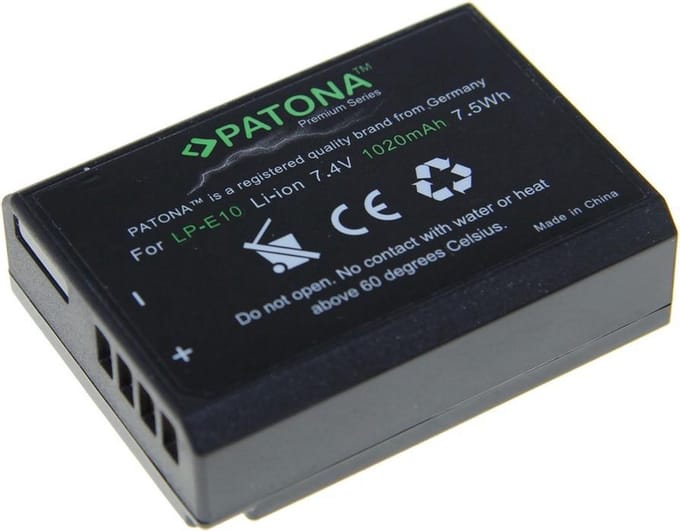 Patona Premium Canon LP-E10 accu / batterij 1020mAh 7.4V