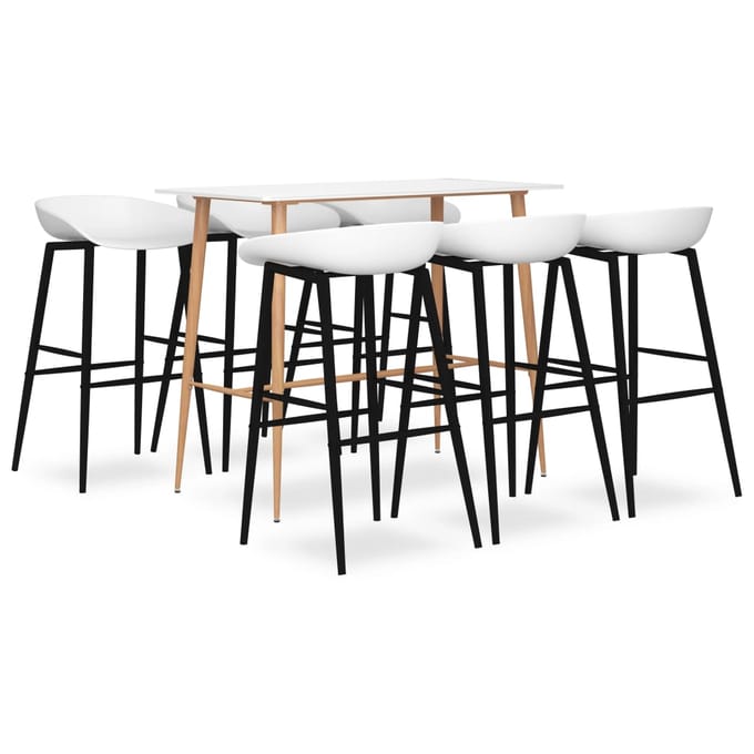 vidaXL - 7-delige - Barset - wit