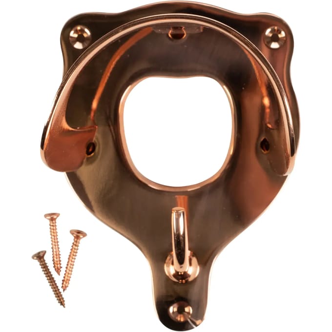 HKM HOOFDSTELHANGER MESSING Bruin