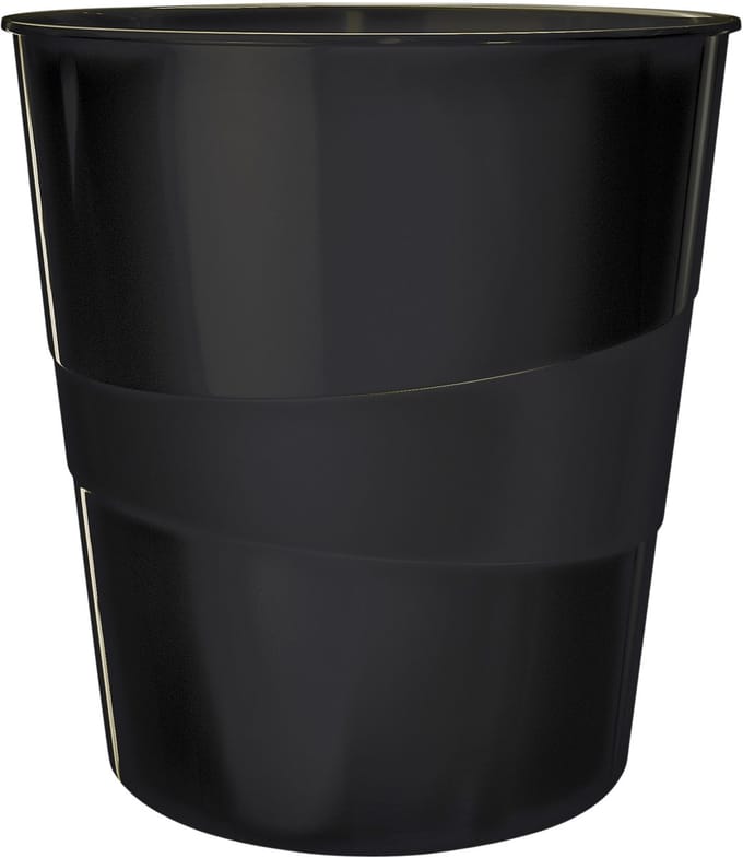 Papierbak leitz wow 15 liter zwart | 6 stuks