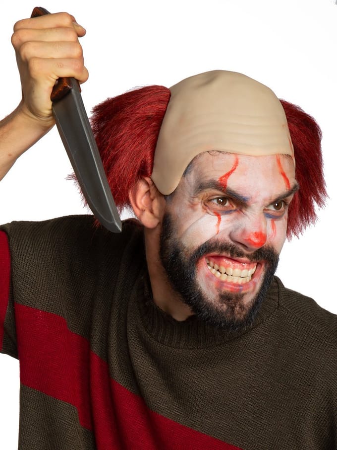 Killerclown Hoofddeel Met Pruik