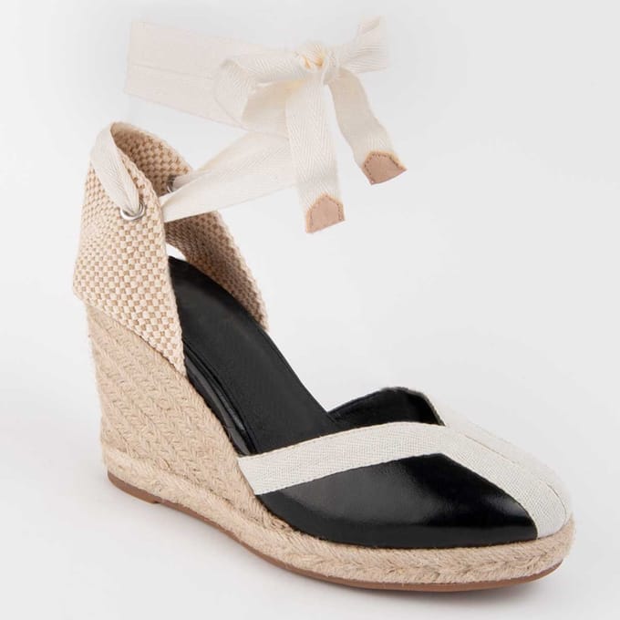 Alpargata De Cuña Para Mujer. Montevita Balenci2 102984 37 zwart