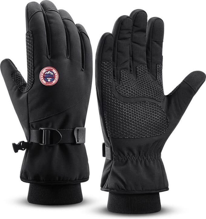 DrPhone GJoy Touchscreen Warme Handschoenen Winter - Waterdicht - Winddicht - Anti-Slip - Maat M - Zwart