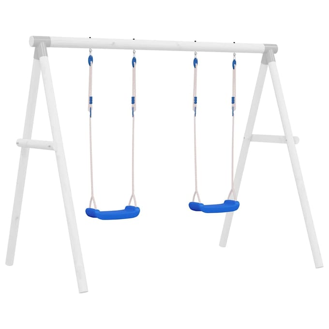 vidaXL Schommelzitjes 2 st met touwen 37x15 cm polyetheen blauw
