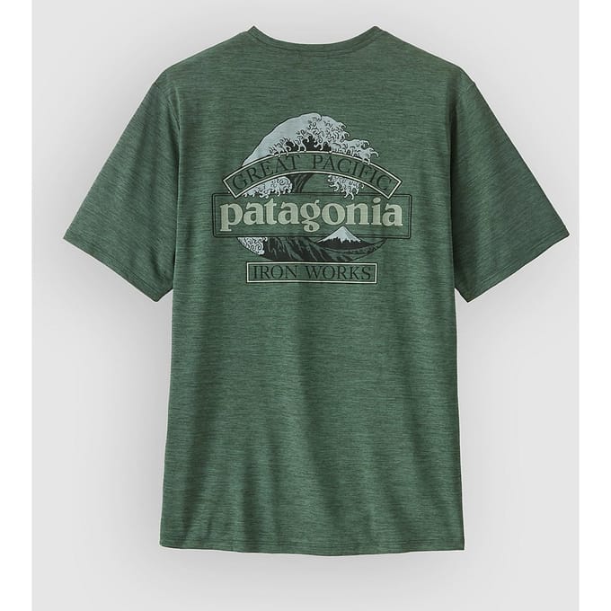Patagonia Cap Cool Daily - Great Waves T-Shirt groen