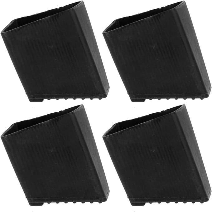 Ladderbeschermers - Antislip Voetjes - Veilig Werken - Rubberen Constructie - 4x3.5x2.5cm - Zwart