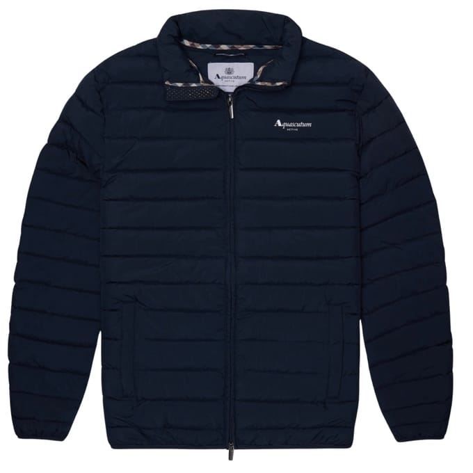 Aquascutum Active Rlg Active Mockneck 100gr Marineblauwe Jas