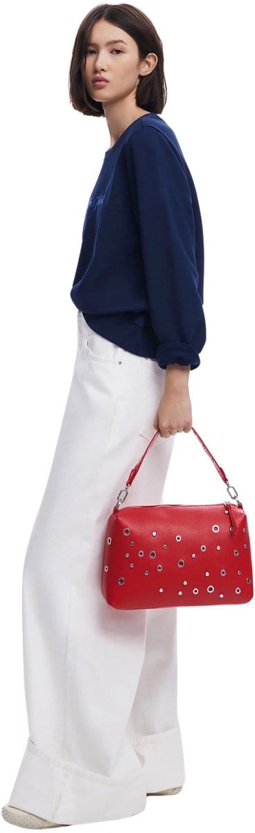 Desigual Schoudertas Rebel Bergamo Shoulder Bag Clavel Red Rood