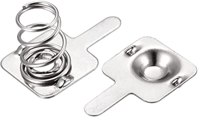 20 Set batterij-veerplaat AAA contact - Vernikkeld 9 mm x 9 mm voor doe-het-zelf projecten