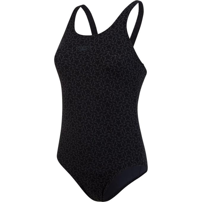 Speedo - Maat 36 -  End Boomstar Allover Muscleback Sportbadpak Dames - Black/Grey