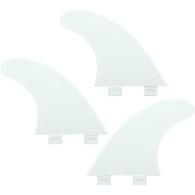 3 STUKS Zachte TPU Vinnen Surfplank Vinnen Thrusters Vinnen Zachte Stand Up Paddleboard Surfvinnen M5 zuiver witte kleur