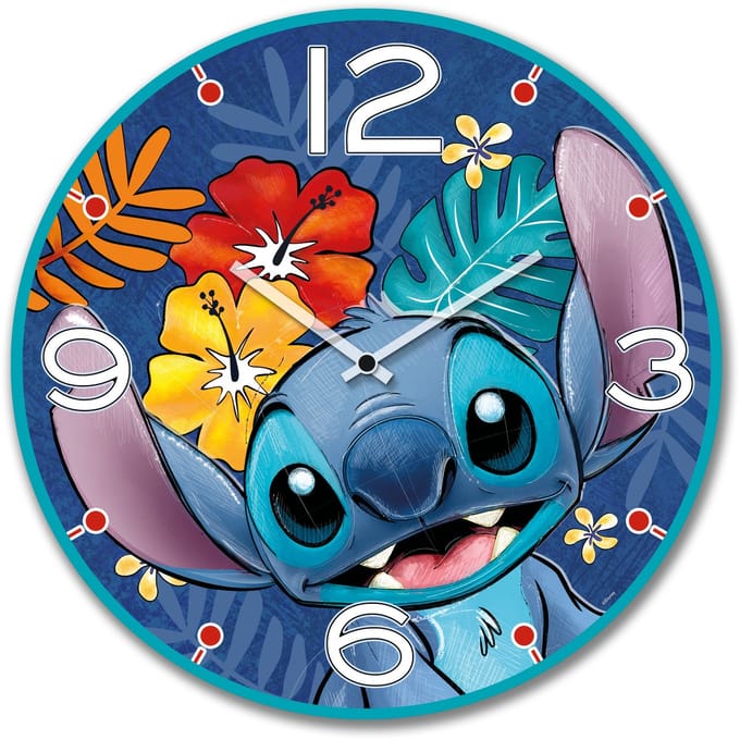 Wandklok Stitch Blue ⌀ 50cm
