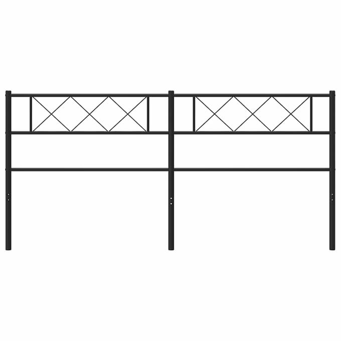 vidaXL - Vervangend - hoofdbord - 200 - cm - metaal - zwart