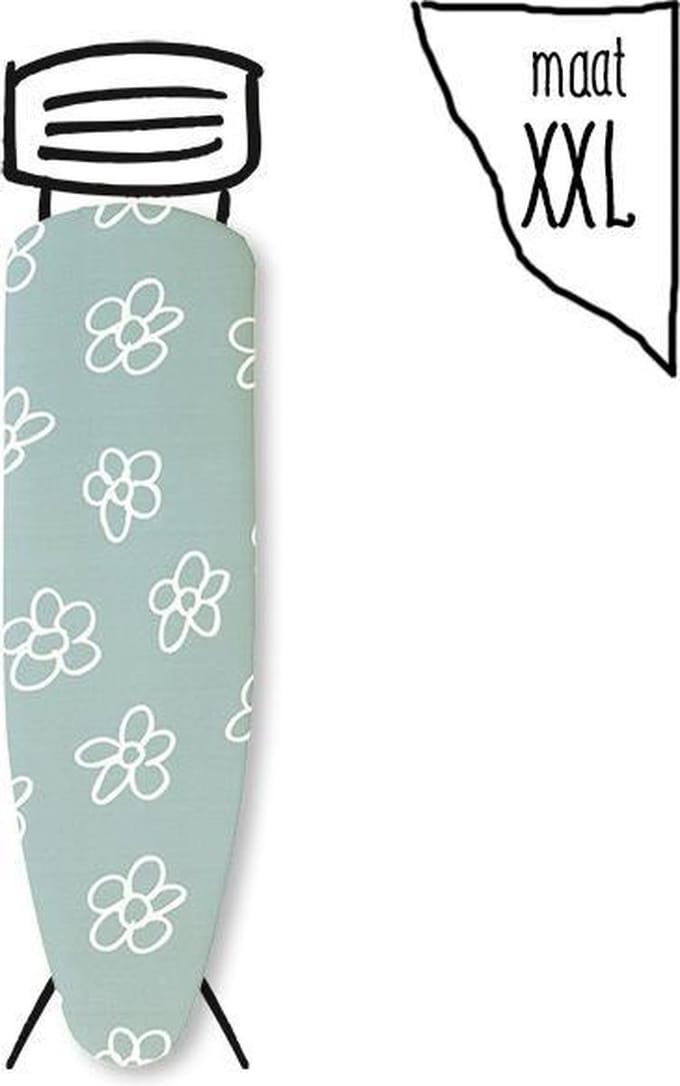 Leuke Strijkhoezen | Strijkhoes - bloemen groen - maat XXL