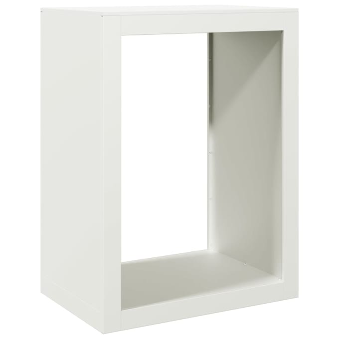 vidaXL - Haardhoutrek - 60x40x80 - cm - staal - wit