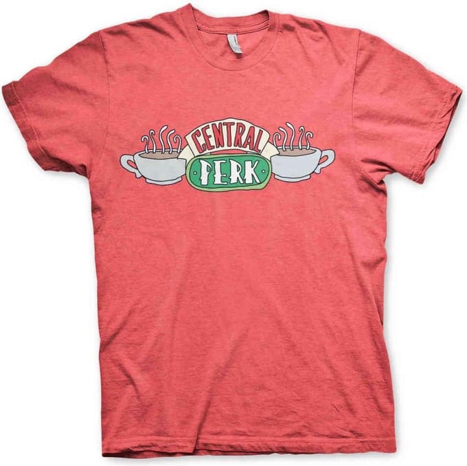Friends Heren Tshirt -S- Central Perk Rood