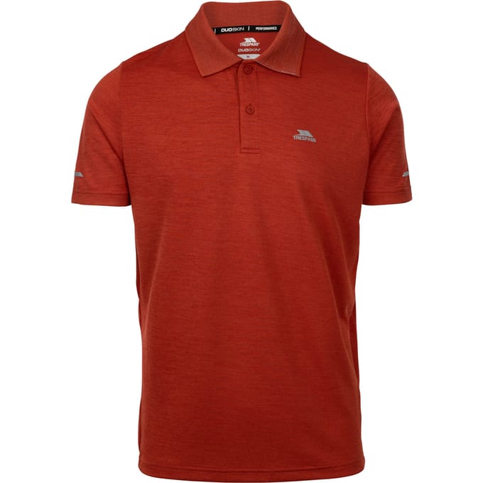 Trespass Heren Mckay Active Poloshirt (Sienna gebrand Marl)