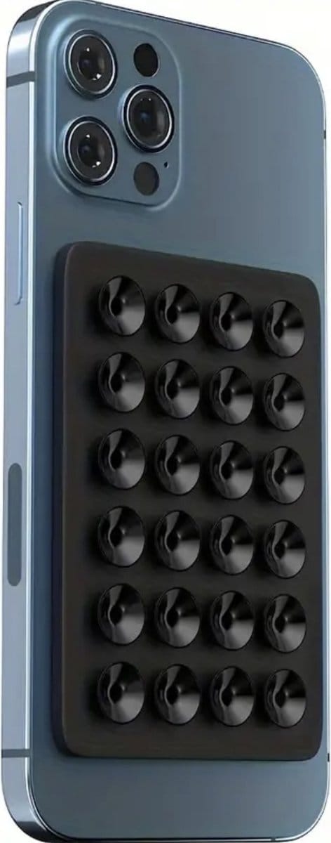 Buddy telefoonhouder - zuignap telefoon - selfie - tiktok - zwart